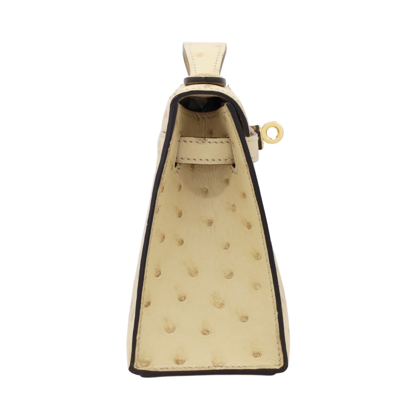 ポシェットケリー　オーストリッチ　ヴァニラ　GP　X刻印