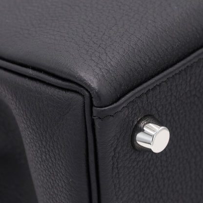 ケリー25　トゴ　ブラック　マットシルバー金具　K刻印