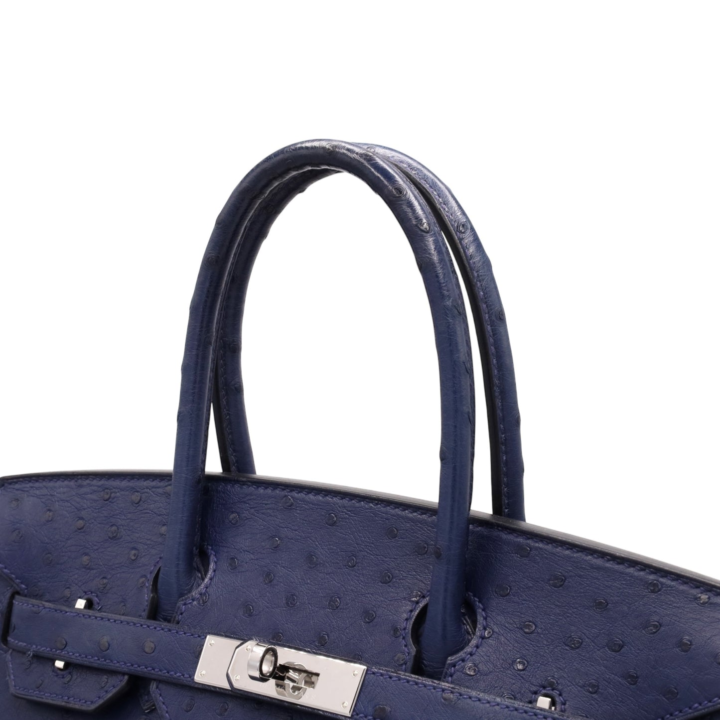 バーキン30　オーストリッチ　ブルーアイリス　SS　T刻印