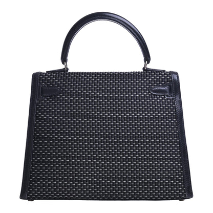 Kelly 25 Metal Crinorun Box Calf Black SS □C Engraved