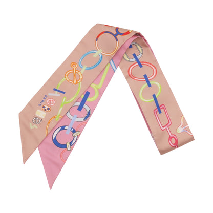 ツイリー　ド・レ・ブックル　シルク　ピンク