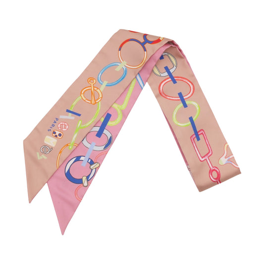 ツイリー　ド・レ・ブックル　シルク　ピンク