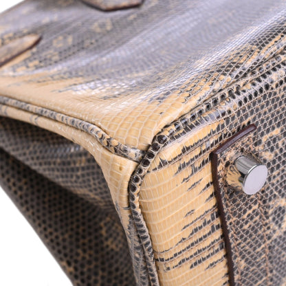 バーキン25　リザードナチュラ　デザート　SS　□N刻印