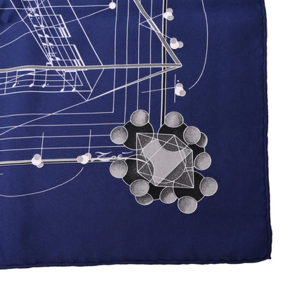 カレ90 　球体が奏でる音楽　シルク　ネイビー