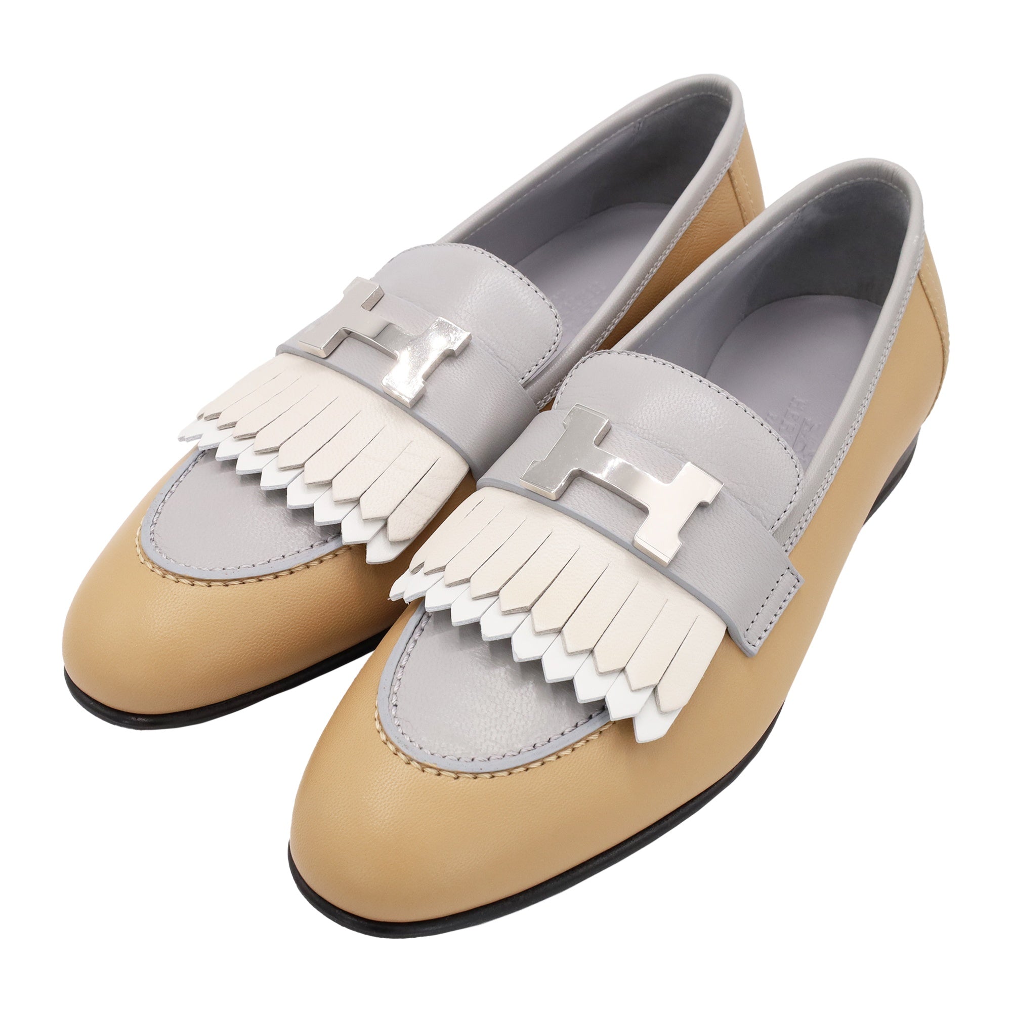 HERMES モシカン ロワイヤル マルチカラー グレー ベージュ ホワイト