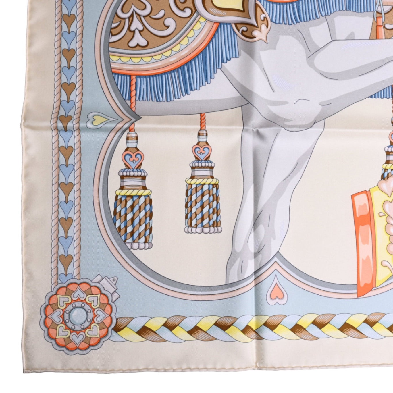 Carre 90 Arne de Coeur Silk Beige