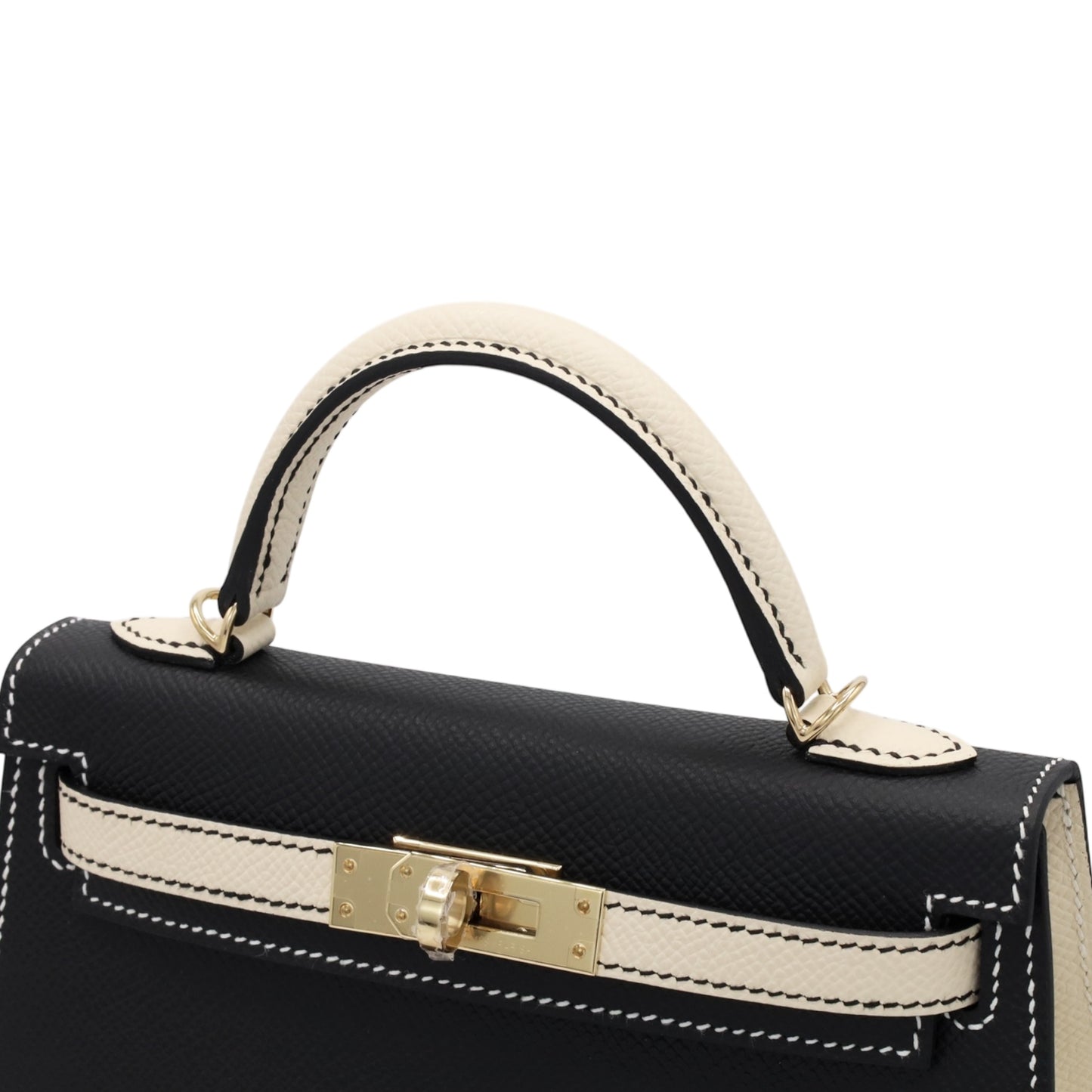 Mini Kelly 2 Personal Order Vaud Epson Black Cre Champagne Gold Hardware W Engraved
