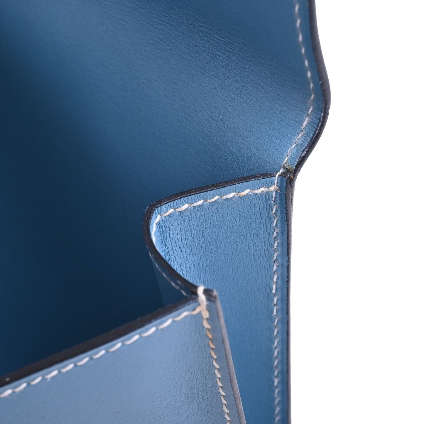 ポシェットリオ　ボックスカーフ　ブルージーン　SS　□B刻印