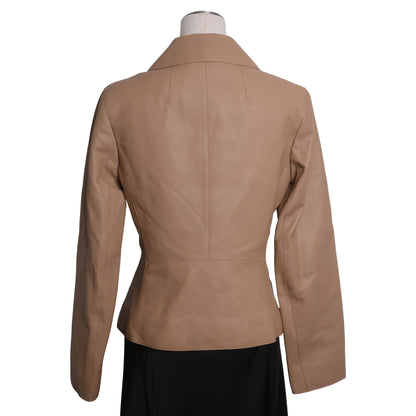 ライダースジャケット　ゴート　ベージュ　36