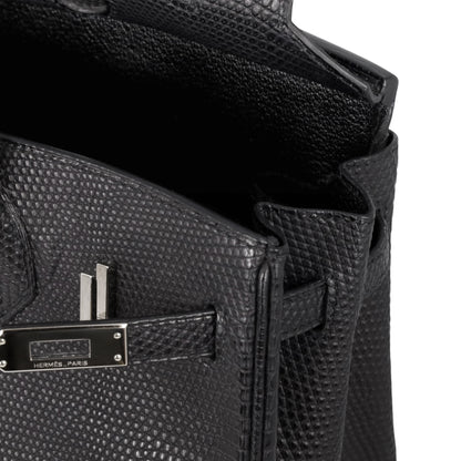 Birkin 25 Lizard Black SS □MStamp