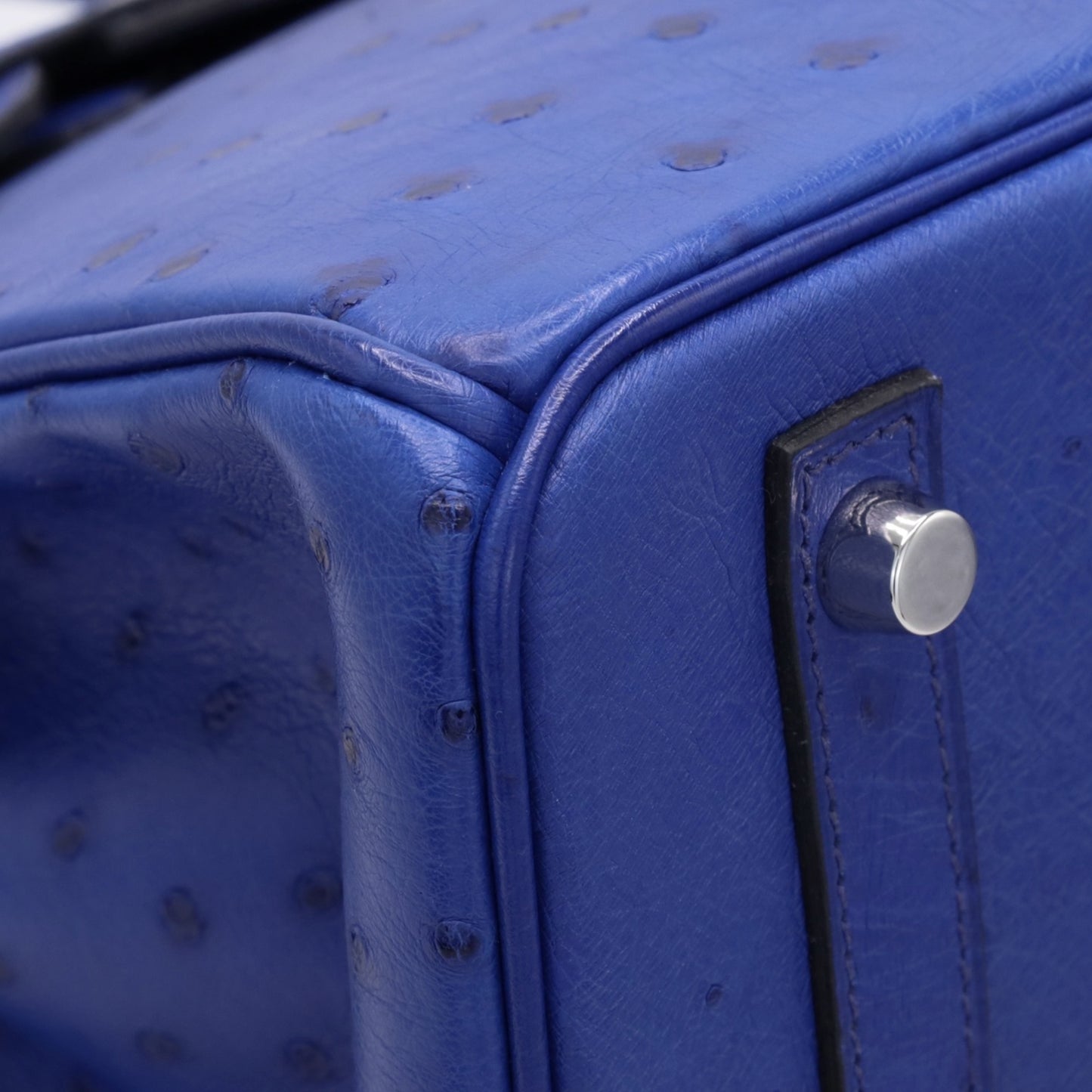 バーキン30　オーストリッチ　ブルーアイリス　SS　C刻印