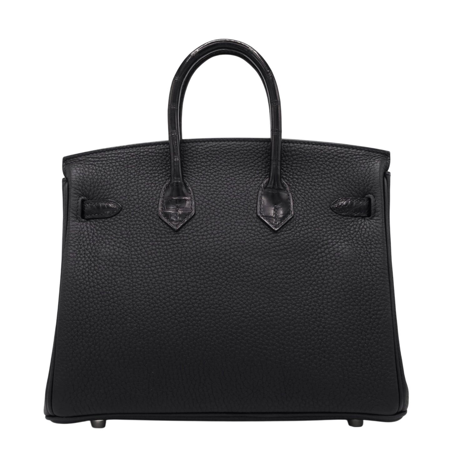 Birkin 25 Touch Alligator Togo Black SS UStamp