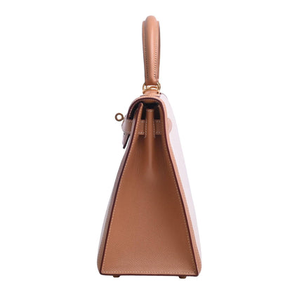 Kelly 28 Kushbell Toile Ash Gold GP □F engraved