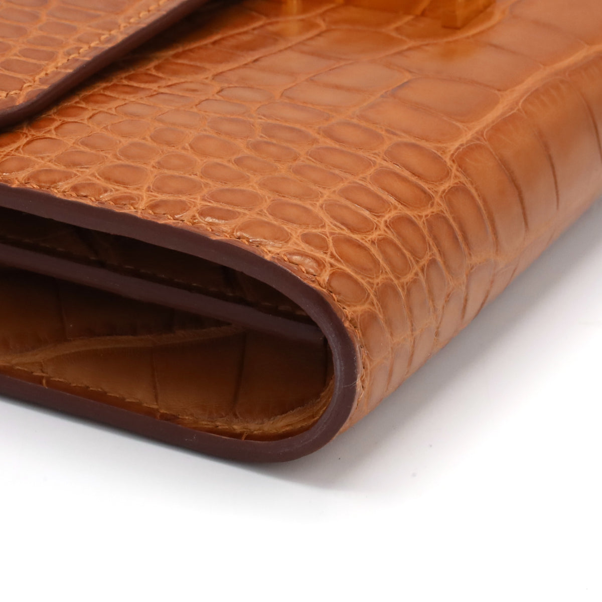 Constance Long to Go Alligator Matte Gold GP BStamp