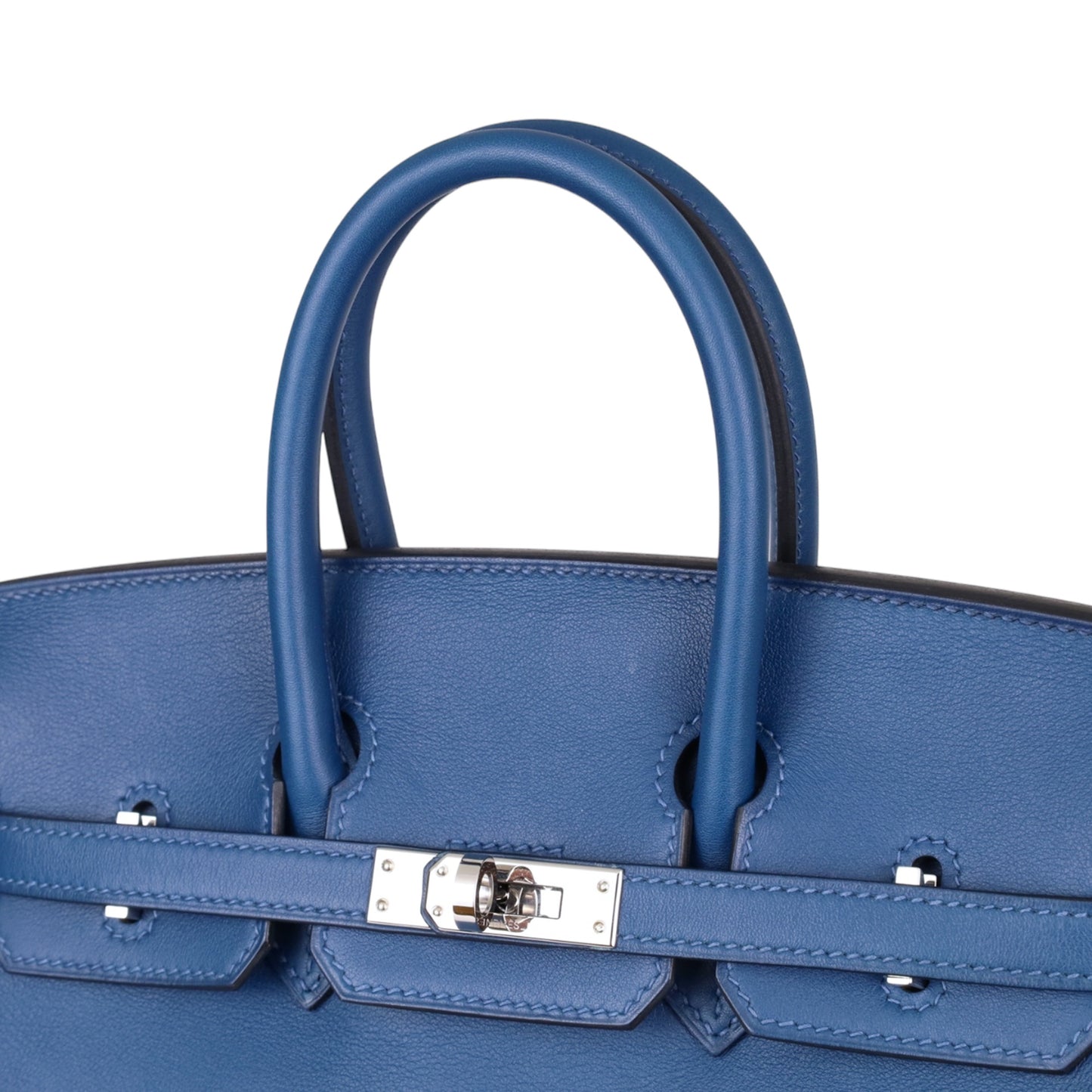 Birkin 25 Voor Swift Deep Blue SS Y engraved