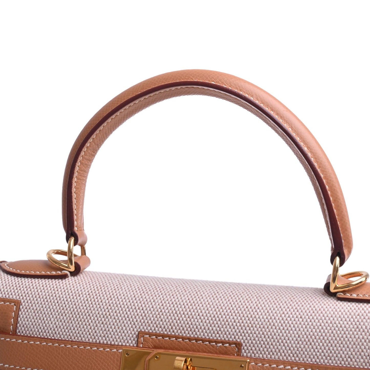 Kelly 28 Kushbell Toile Ash Gold GP □F engraved