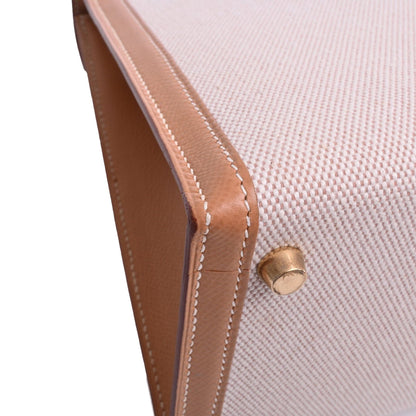 Kelly 28 Kushbell Toile Ash Gold GP □F engraved