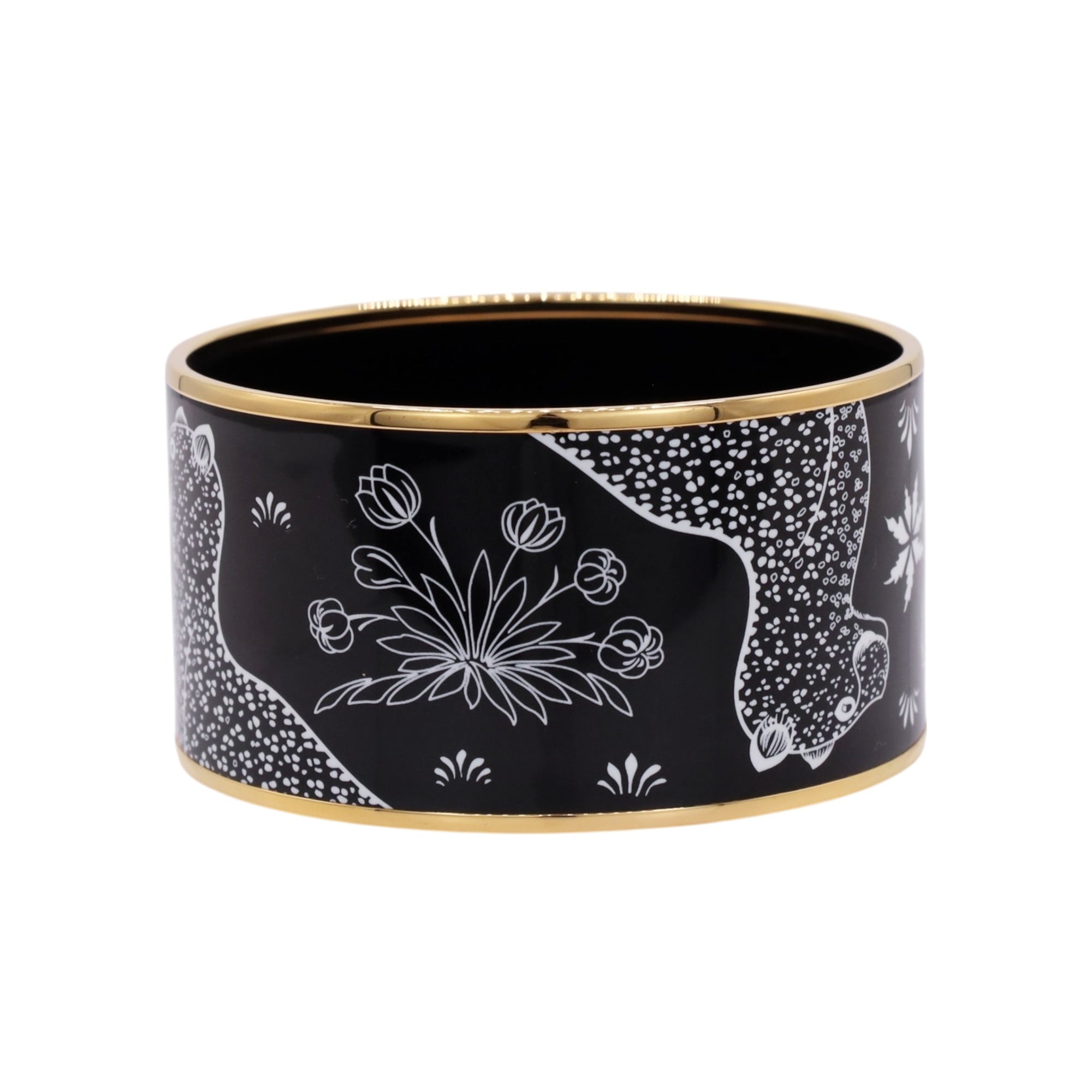 HERMES エマイユ バングル HERMES エマイユTGM Les Leopards Positif Negatif バングル GP – LALÙE