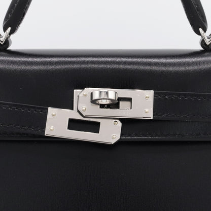 Mini Kelly 2 Box Calf Black SS K Stamp