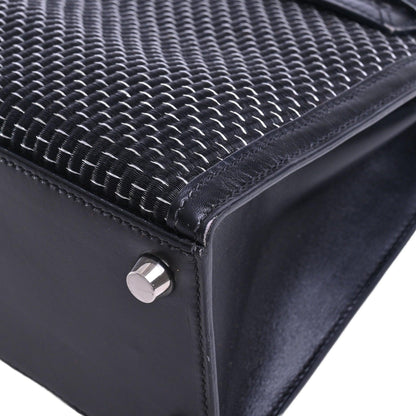 Kelly 25 Metal Crinorun Box Calf Black SS □C Engraved