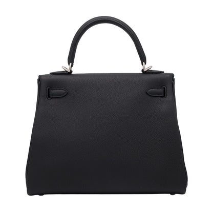ケリー25　トゴ　ブラック　マットシルバー金具　K刻印
