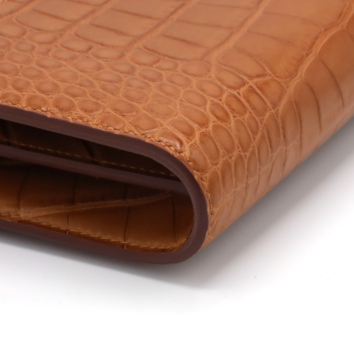Constance Long to Go Alligator Matte Gold GP BStamp