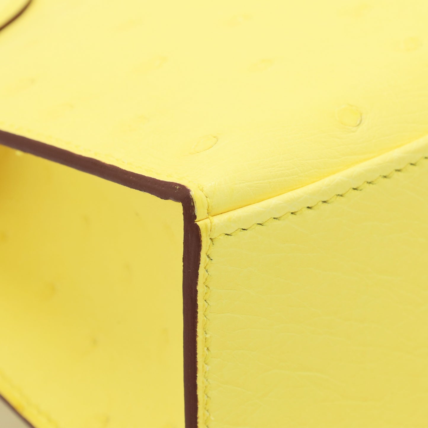 ポシェットケリー　オーストリッチ　ジョーヌシトロン　SS　K刻印