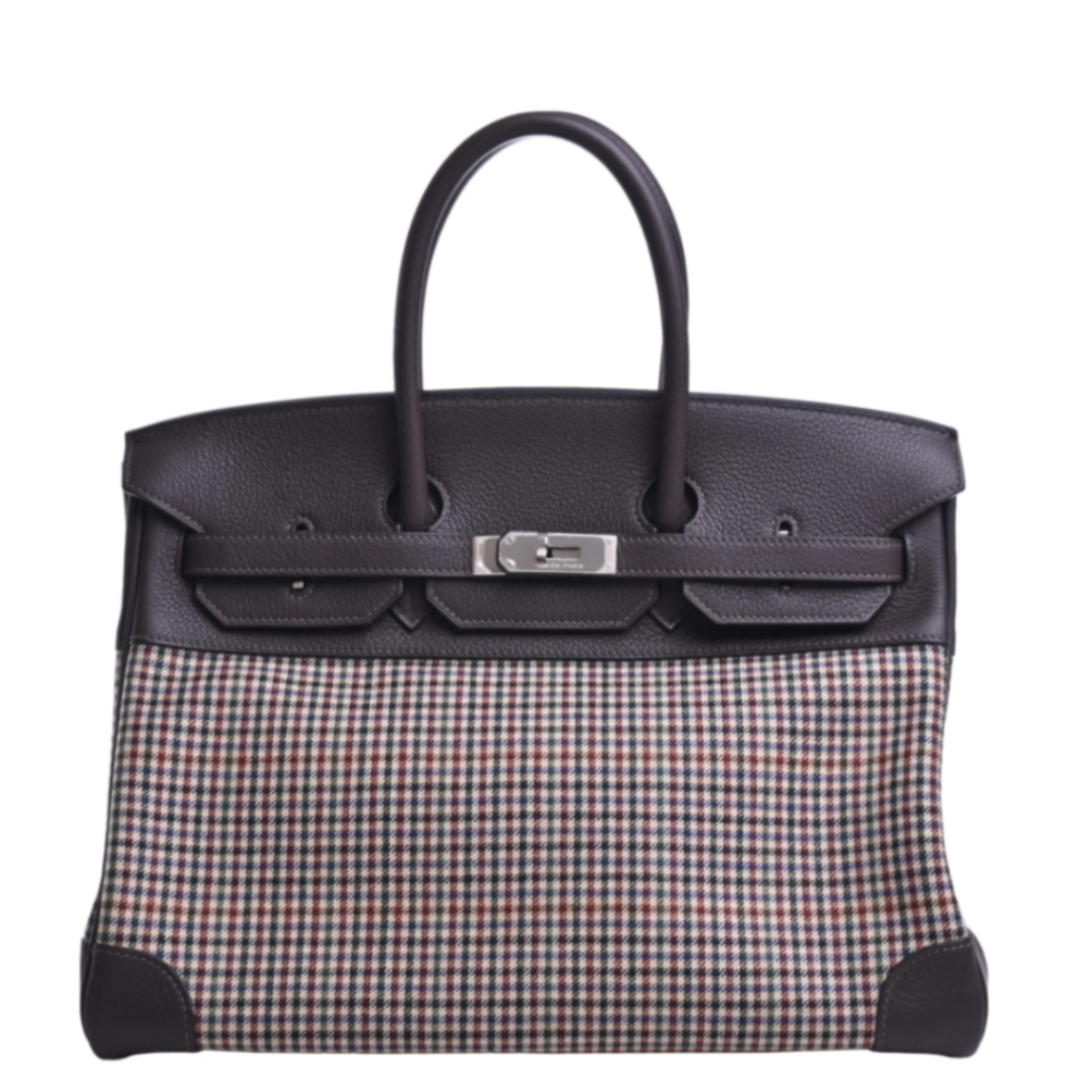 バーキン35　レナージュ　カロ　トリヨンクレマンス　エベンヌ　SS　□K刻印