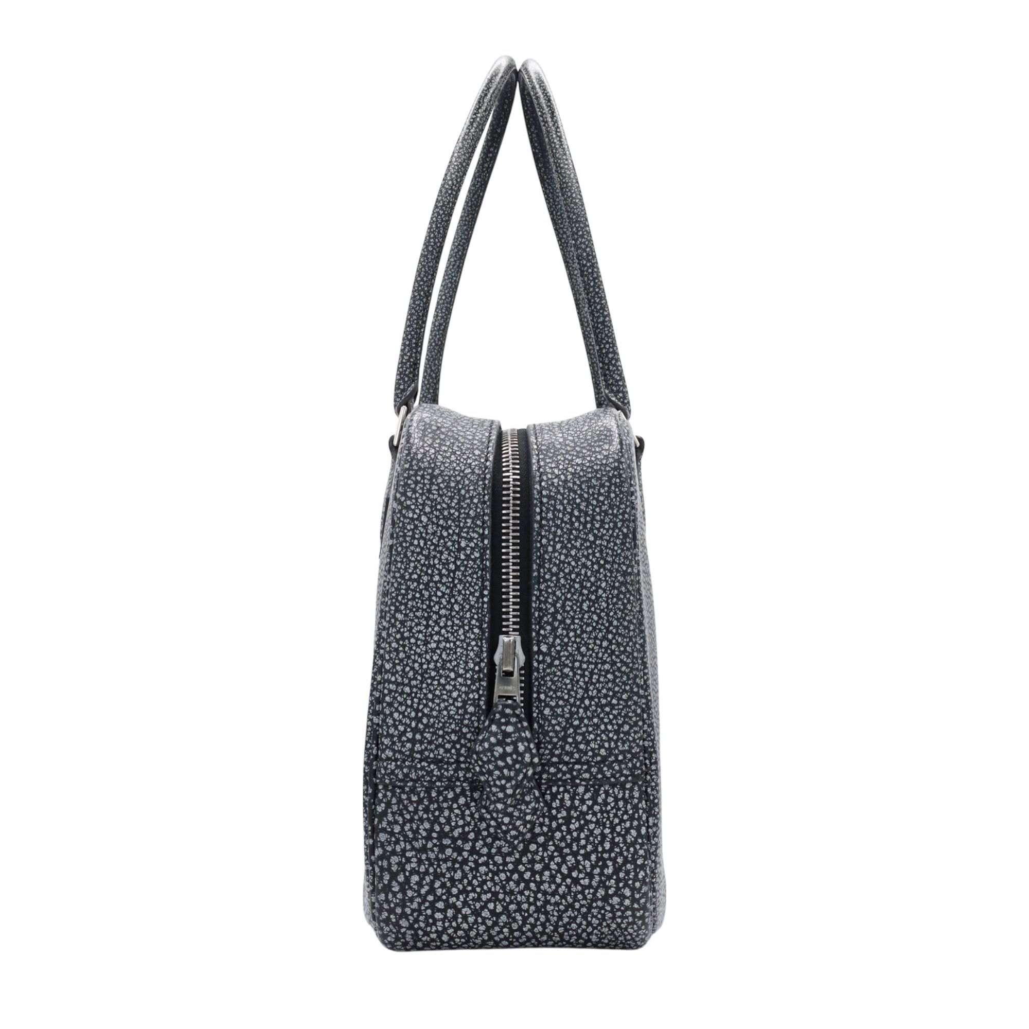 HERMES プリュム28 ブッフルスキッパー ダルメシアン ブラック SS □G