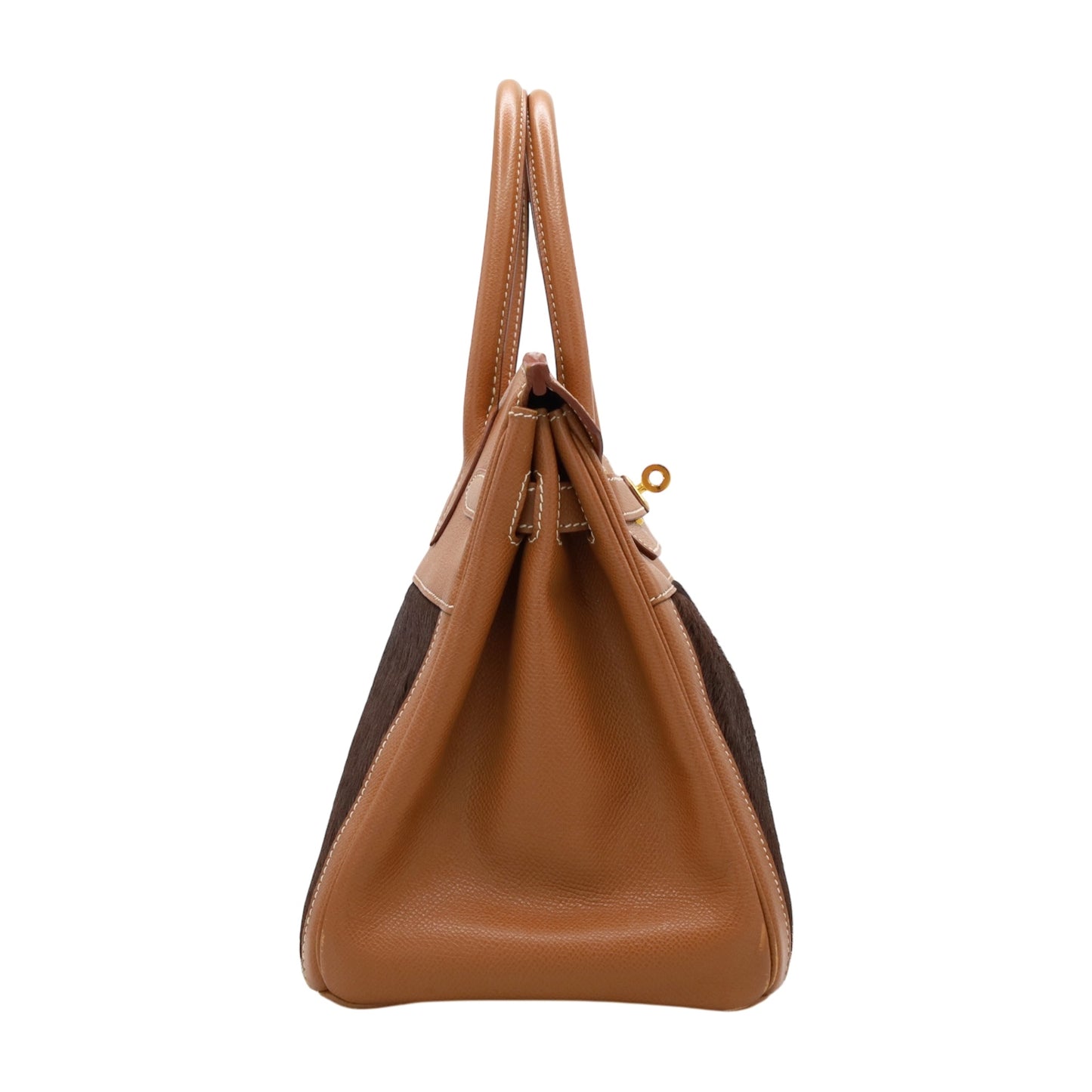 バーキン30　ヴォーエプソン　ハラコ　ゴールド　GP　□D刻印