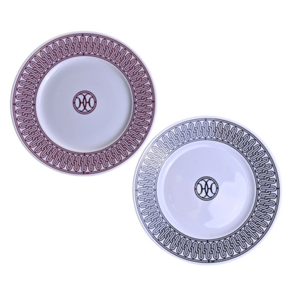 アッシュデコ　デザートプレート　ペア　ルージュ　ブラック