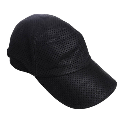 Jet Cap Punched Leather Black 61