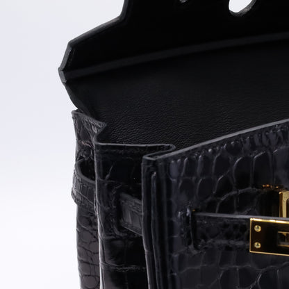 Birkin 25 Porosus Black GP ZStamp