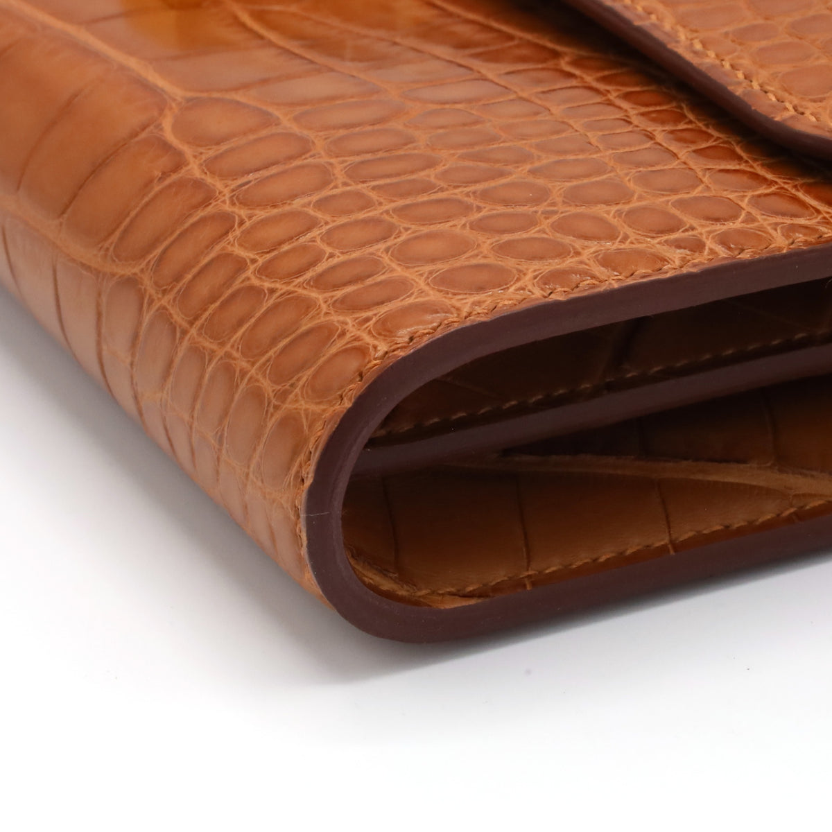 Constance Long to Go Alligator Matte Gold GP BStamp