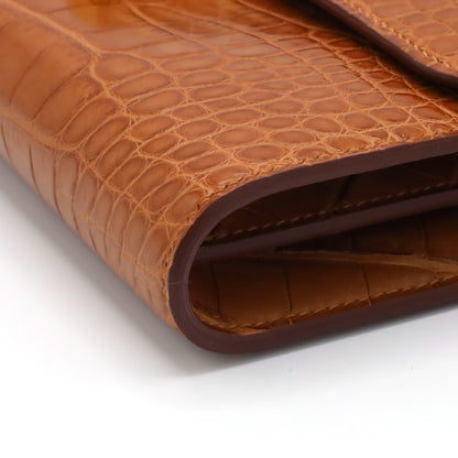 Constance Long to Go Alligator Matte Gold GP BStamp