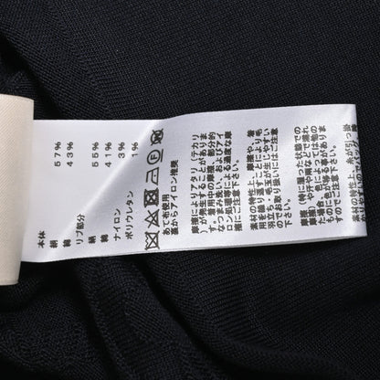 ニットカットソー　シェーヌダンクル　シルク　ブラック　36