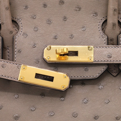 バーキン30　オーストリッチ　ムース　GP　□R刻印