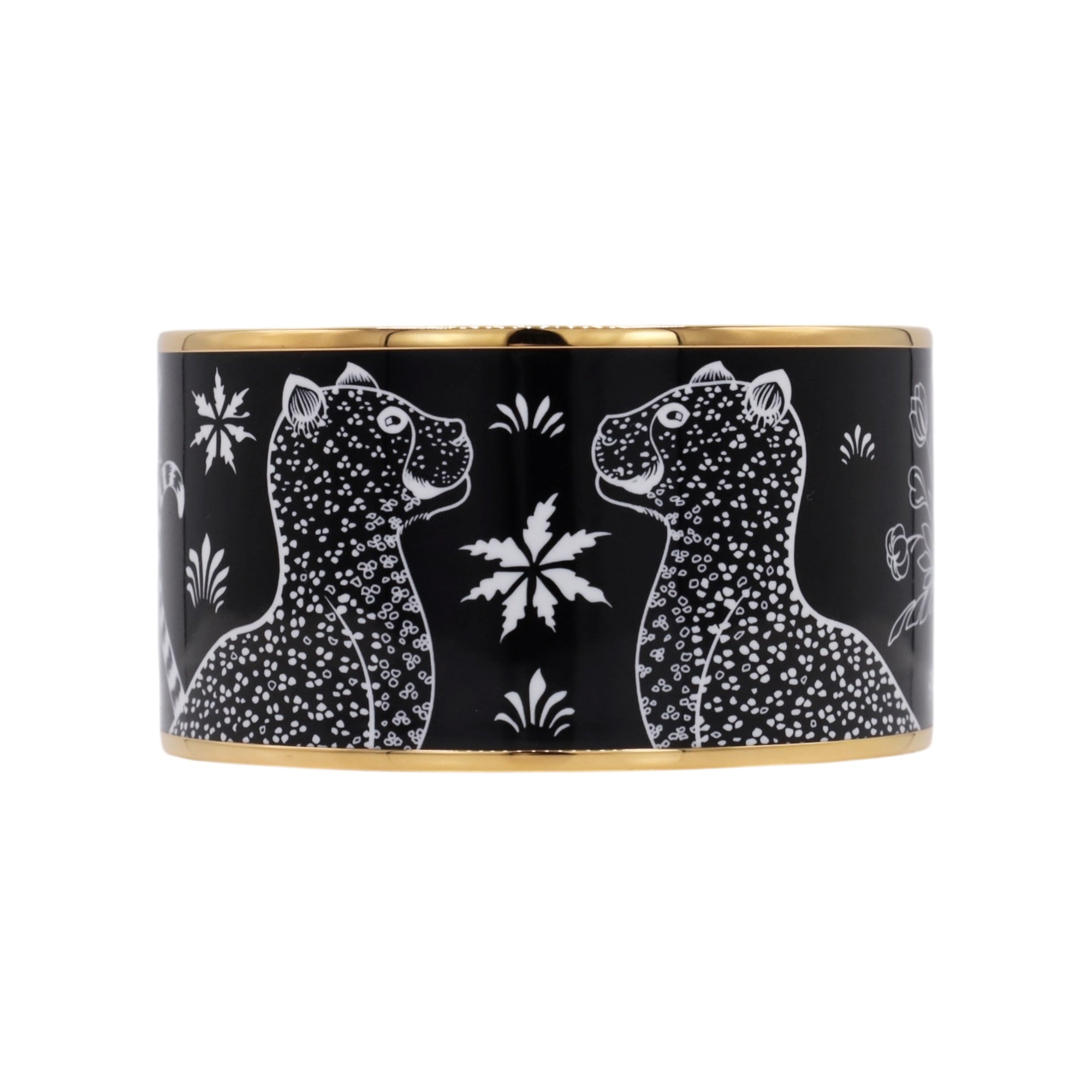 HERMES エマイユTGM Les Leopards Positif Negatif バングル GP – LALÙE