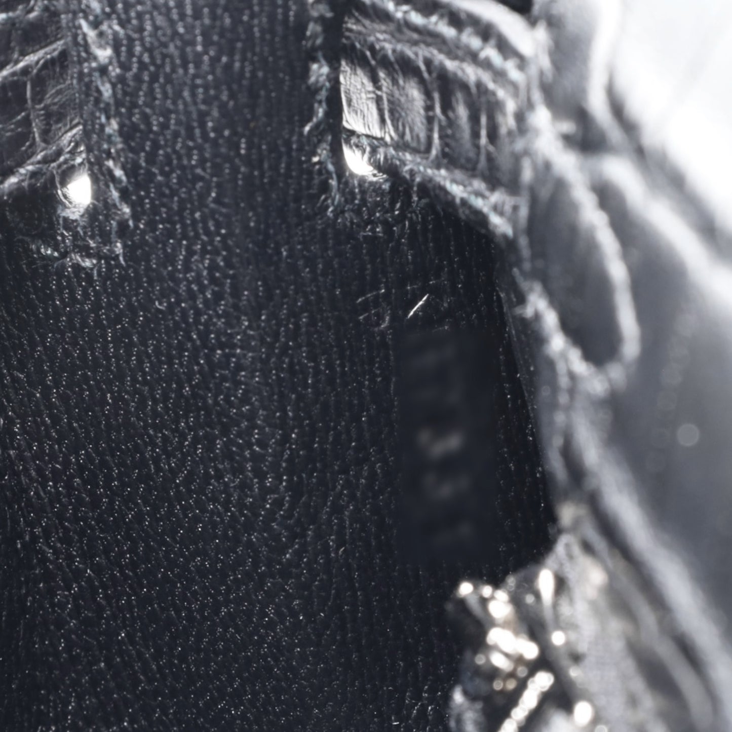 ケリー25　アリゲーターマット　ブラック　SS　K刻印