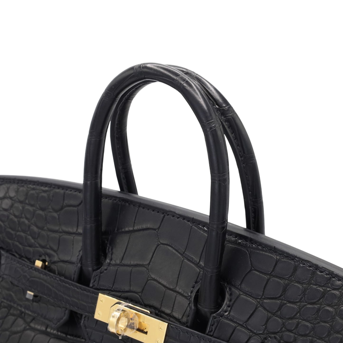 バーキン25　アリゲーターマット　ブラック　GP　K刻印