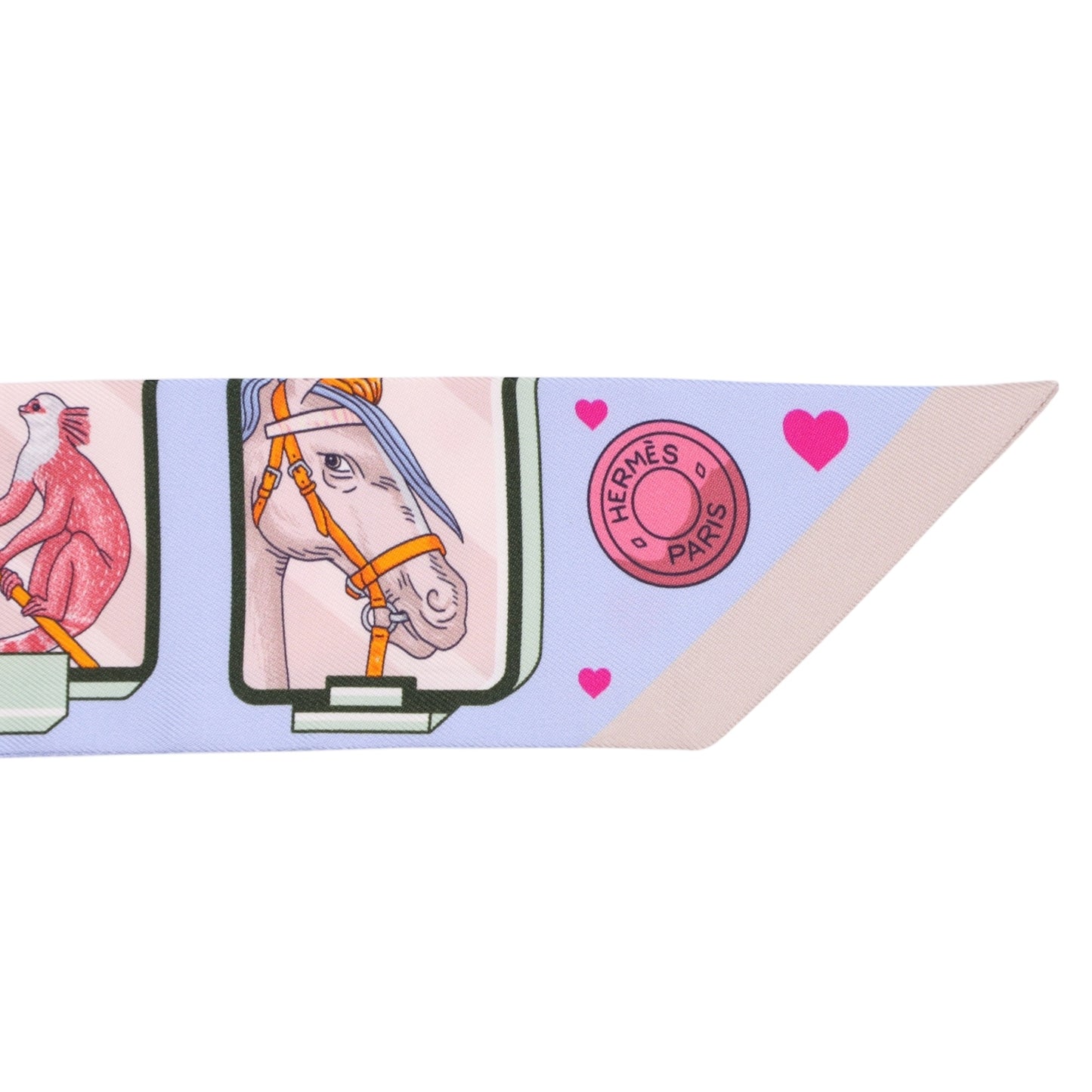 ツイリー　エルメス・ストーリー　シルク　ブルー