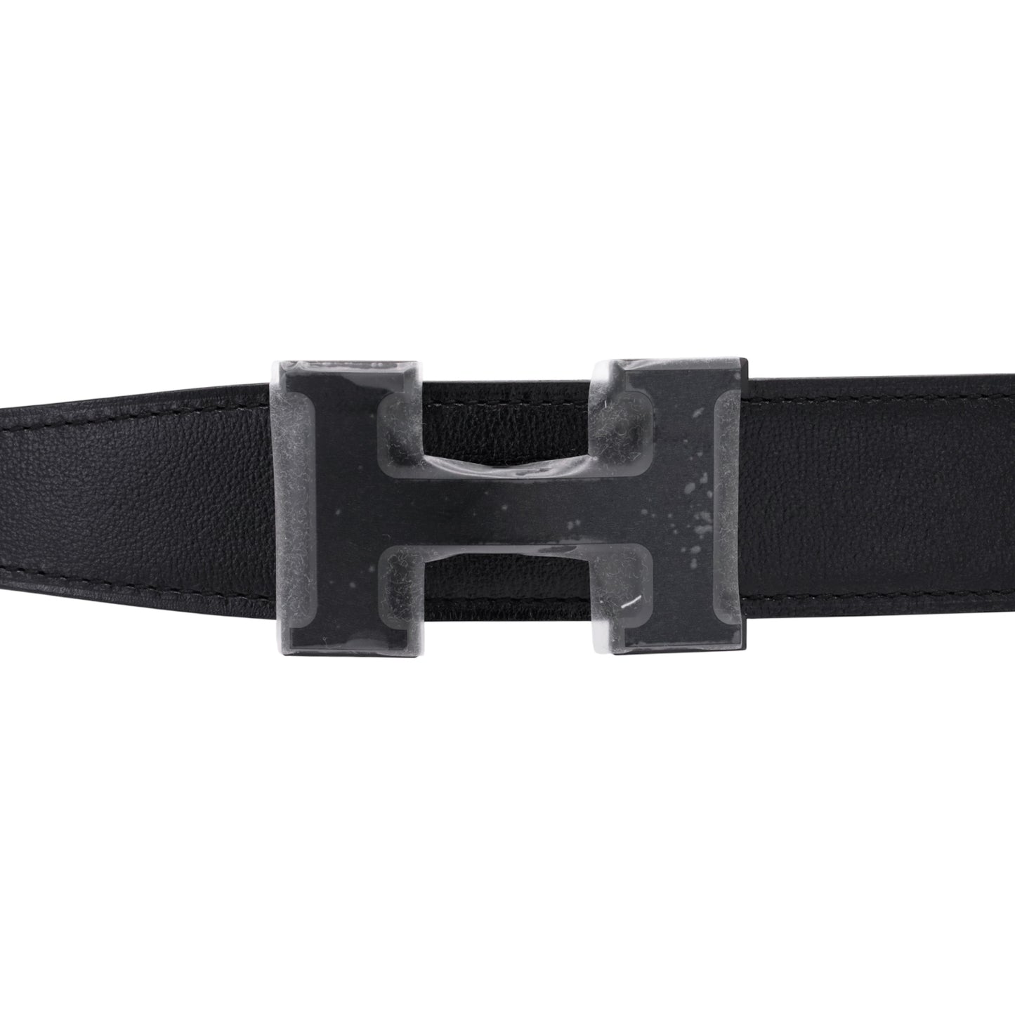 Constance belt 90BoxCalfBlack Chocolate So Black KStamp