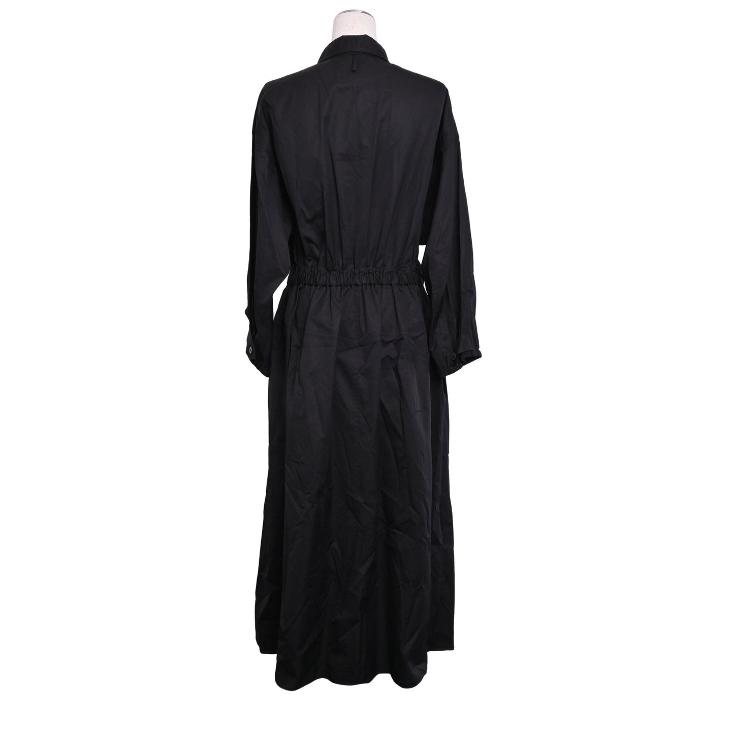 シャツワンピース　コットン　ブラック　42