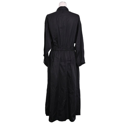 シャツワンピース　コットン　ブラック　42