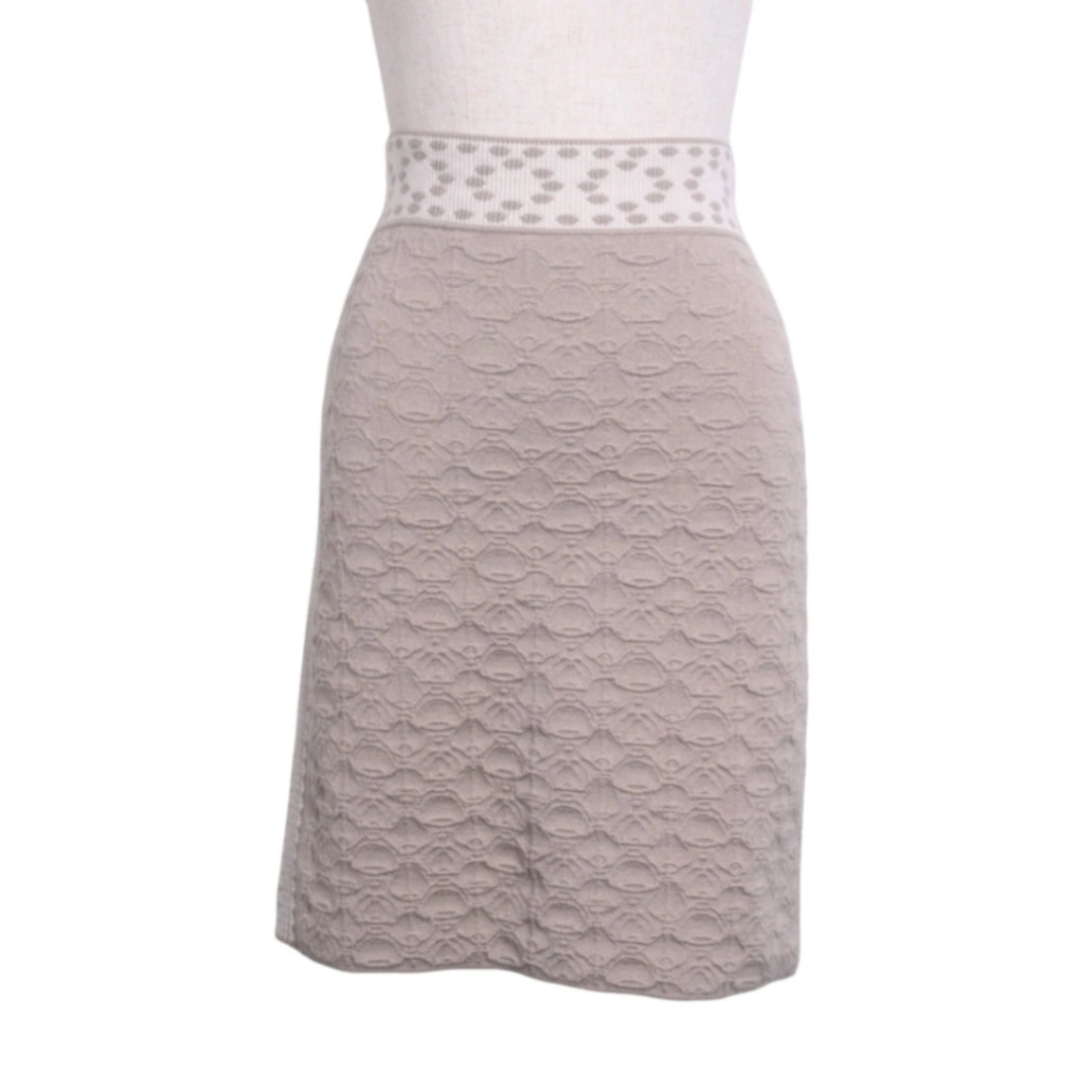 Knit skirt, cashmere blend, gray 34