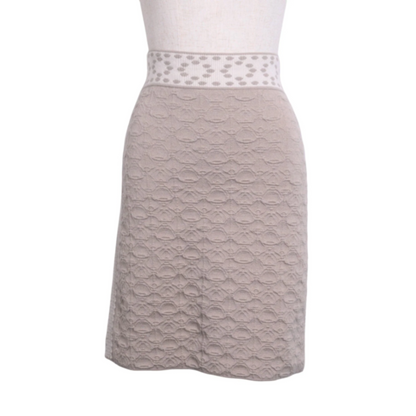 Knit skirt, cashmere blend, gray 34