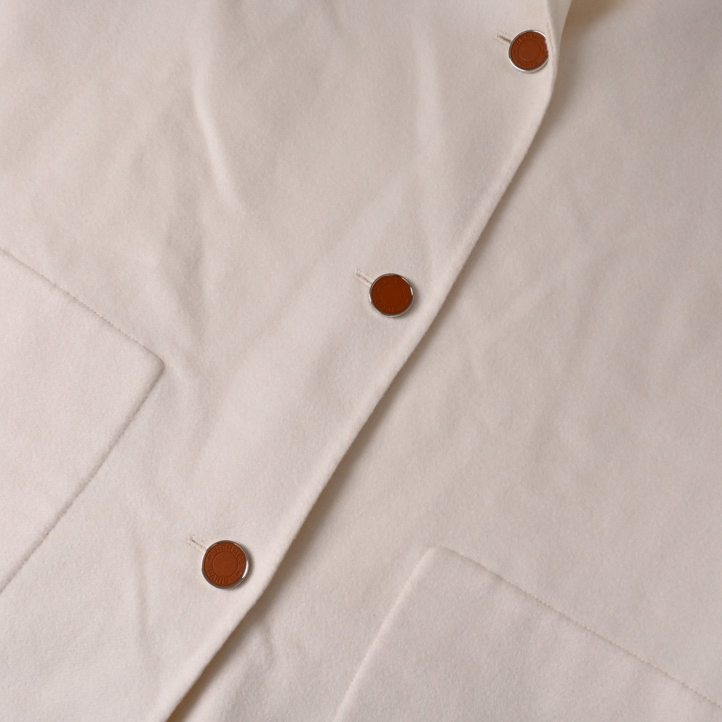 チェスターコート　カシミヤ　ホワイト　38