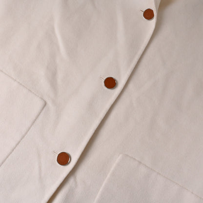 チェスターコート　カシミヤ　ホワイト　38