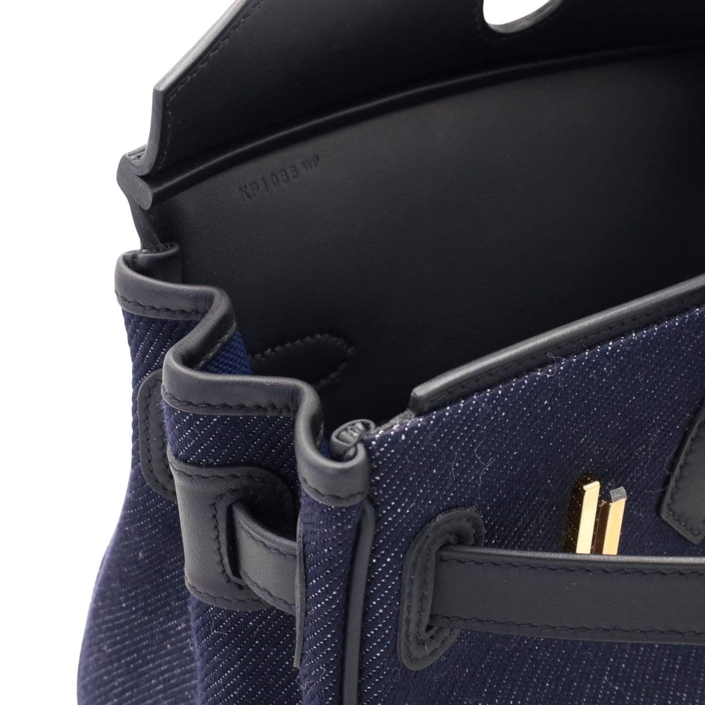 Birkin 单肩灯 29 Vaux Swift Toile Jean 黑蓝靛蓝 GP K刻印