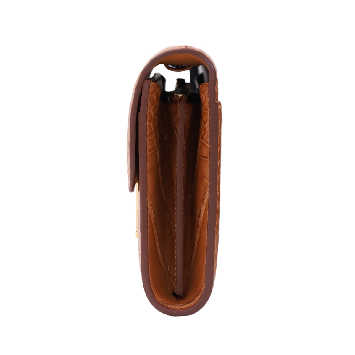 Constance Long to Go Alligator Matte Gold GP BStamp